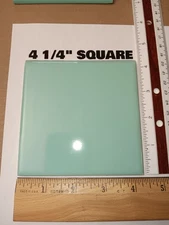 DANTO Japan BULLNOSE Ceramic Tile NOS Vintage MCM TURQUOISE Bathroom Tile 1960's