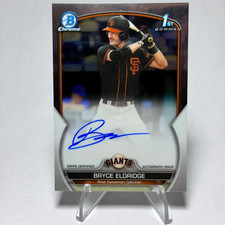 Bryce Eldridge 2023 Bowman Draft #CDA-BE Chrome 1st Auto Giants On-Card