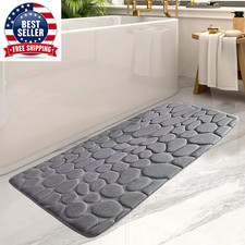 Large Size Bathroom Floor Mat Non-Slip Absorbent Bathroom Rug Long Strip Bathtub