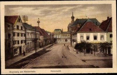 Postcard Rheinberg am Niederrhein, Holzmarkt, restaurant - 3282126