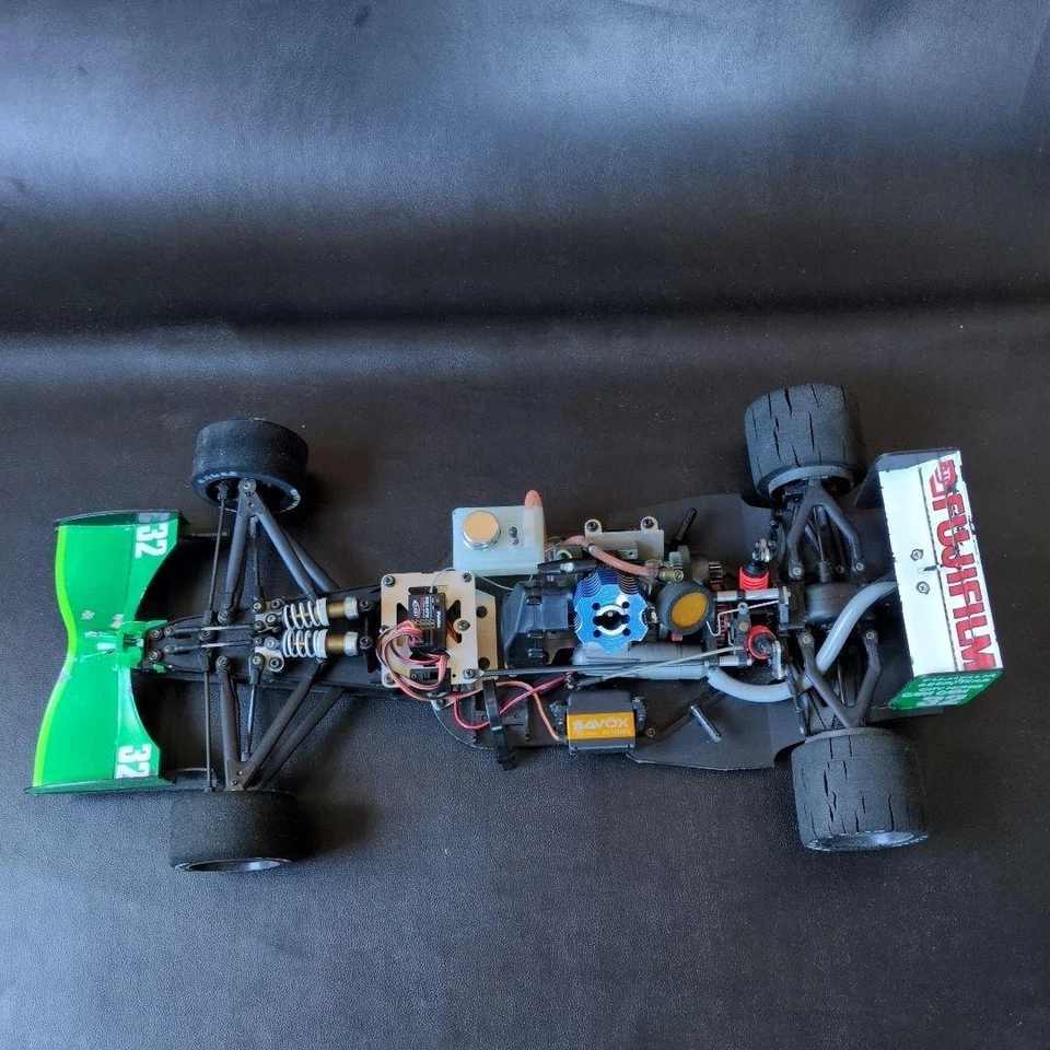 Kyosho Jordan 1/8 scale 7UP Formula F1 Car Nitro Engine Green W/Tires USED - Image 4 of 4