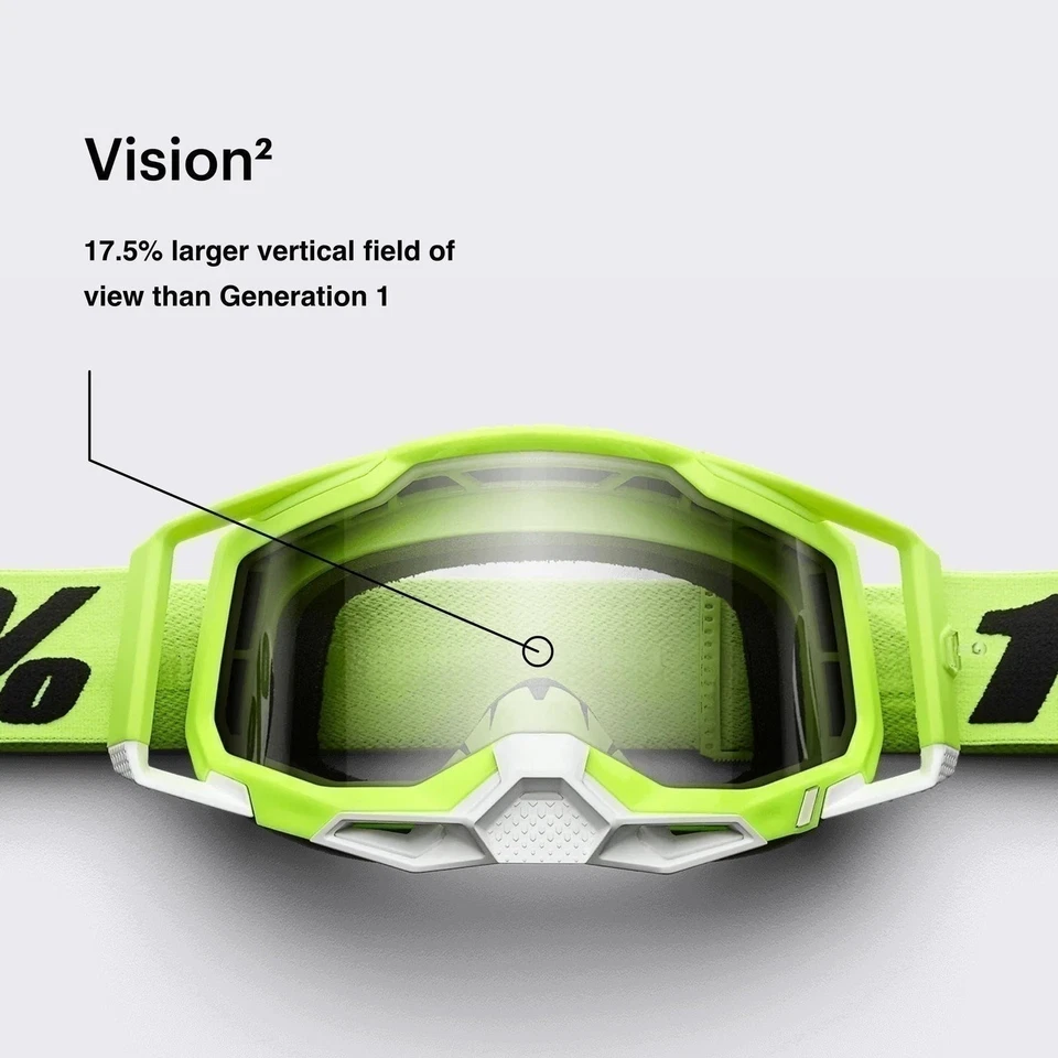 100% Racecraft 2 Goggles - Mountain Bike & Motocross Goggles - Eyewear for... Foto 4 de 4