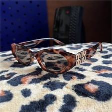 Miu Miu Cat Eye Tortoise Shell Plastic Sunglasses Brown Tinted Lens Women