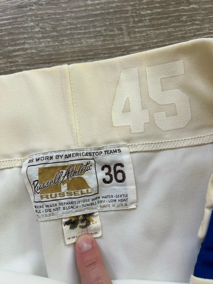 Player Worn Russell Athletic Indiana Pacers Warmup Tearaway Pants #45 Size 36 - Image 2 of 4