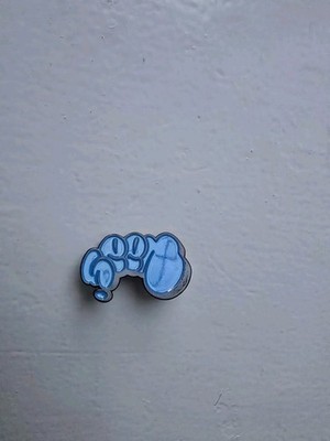 Seen graffiti pin badge spraycan art.
