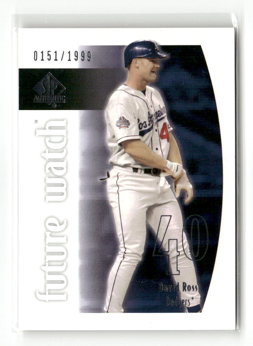 David Ross #212 Baseball Cards 2002 SP Authentic trading card — raw and PSA graded price guide