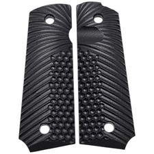 G10 1911 Grips Full Size Black Sunburst Texture Tactical Ambidextrous Cut G10 1911 Grips Full Size Black Sunburst Texture Tactical Ambidextrous Cut