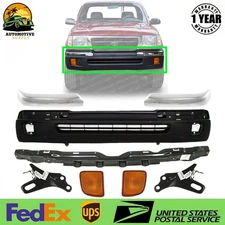 New Front Bumper Cover Kit +Brackets +Signal Lights For 1998-2000 Toyota Tacoma