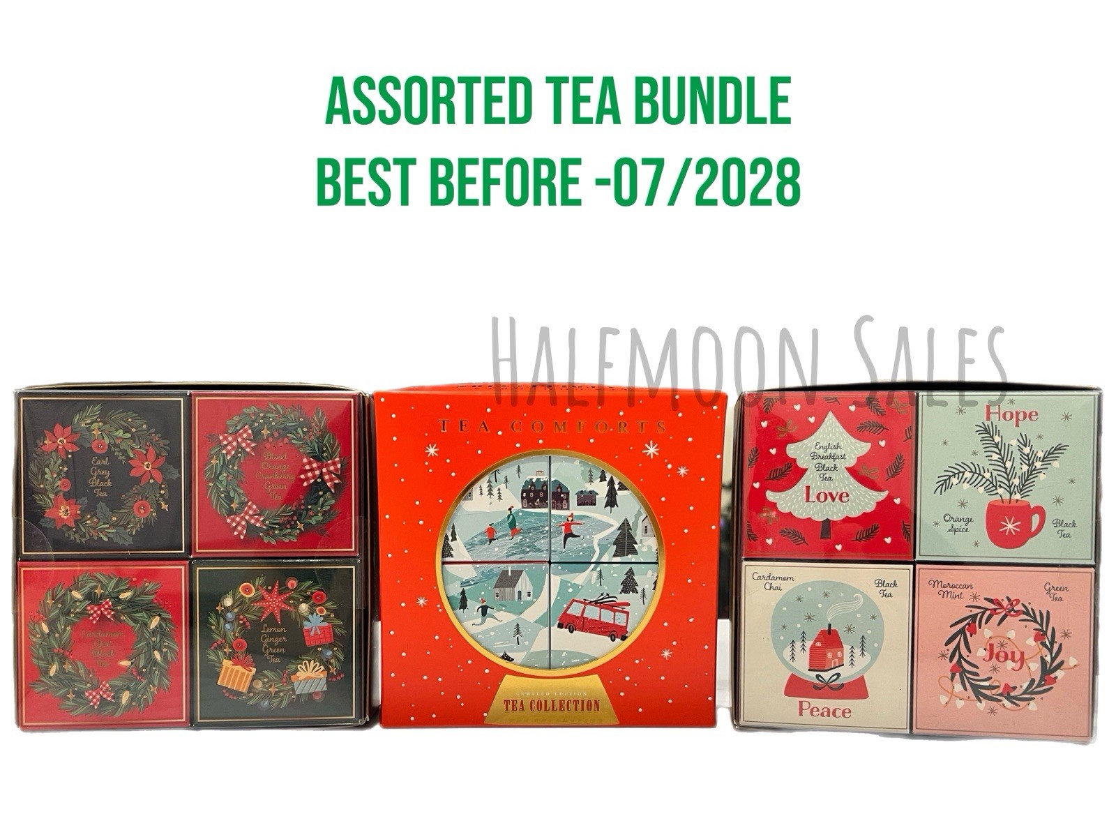 Gift Bundle 3 Boxes Earl Grey, Blood Orange Cranberry Green Tea Chai