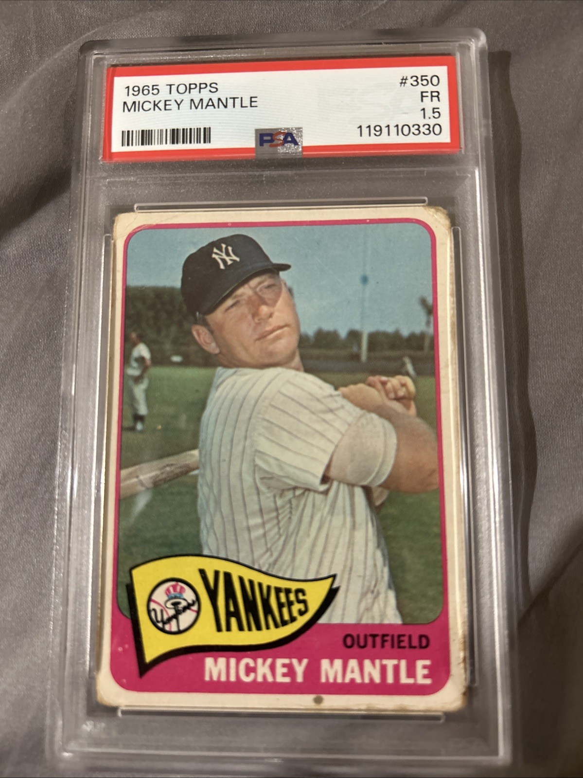 1965 Topps #350 Mickey Mantle PSA 1.5