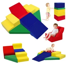 Climbing Toys Indoor, 7-Piece Baby Foam Climbing Blocks, Colorful Soft Play S...