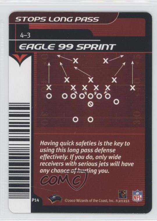 2002-03 NFL Showdown 1st & Goal Plays Defense Eagle 99 Sprint #P14 0c4