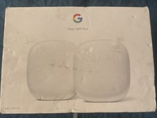 Google Nest Wifi Pro Wi-Fi 6E Router Mesh System - Snow 2-Pack Damage Box
