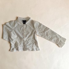 Ralph Lauren Kids Girl Cotton Long Sleeve Button Down Shirt Blouse White Size 6