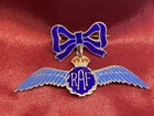 Lovely WW2 Sterling Silver Enamel Royal Air Force sweetheart Brooch w/pin fixing