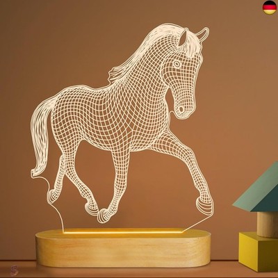 Lightzz Horse Geschenke für mädchen Frauen, 3D Illusion Lampe Pferd nachtlicht m