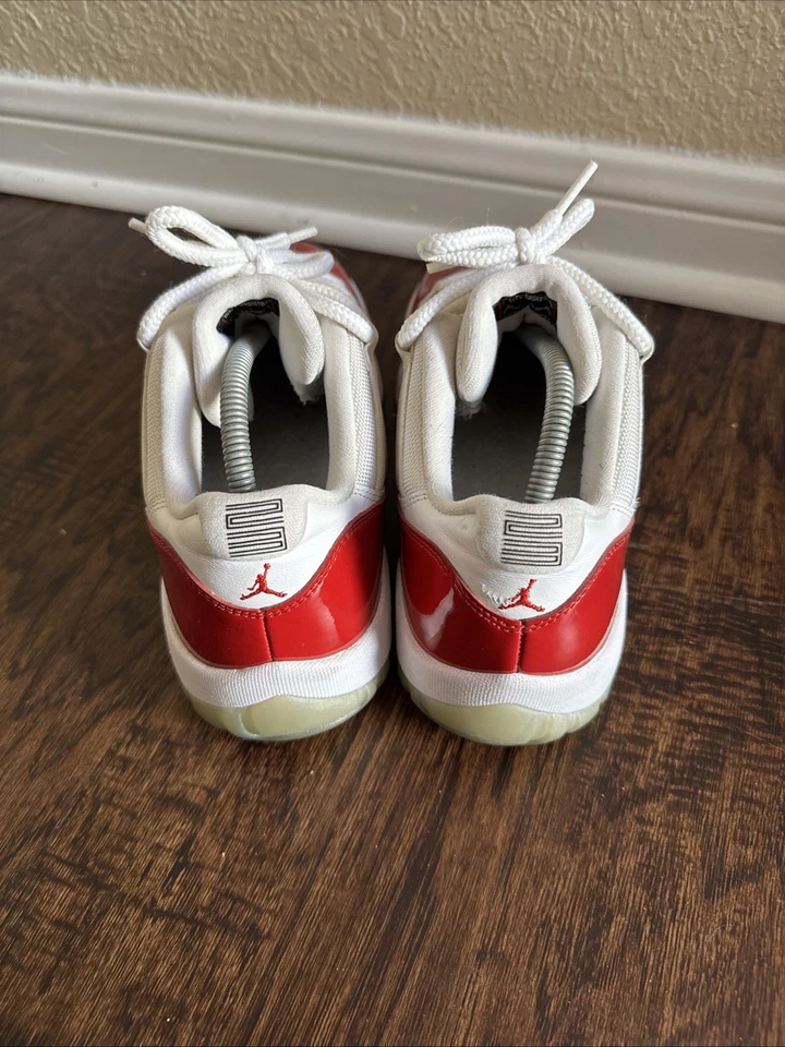 Air Jordan 11 ретро кроссовки низкий белый вишневый красный мужской размер 10 - Изображение 4 из 4