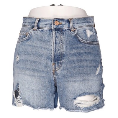 Pieces, Jeans Shorts, Größe: M, Blau, Baumwolle, Einfarbig, Denim, Damen #CLR