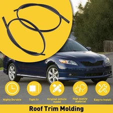 2 Black Rubber Roof Trim Molding For Toyota Camry?07 08 09 10 11 Car Accessories