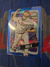 2024 Topps Cosmic Chrome - Aaron Nola #61 Blue Moon Refractor /99