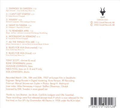 TONY SCOTT/RUNE ÖFWERMAN TRIO SWINGING IN SWEDEN NEW CD 7393775105128| eBay