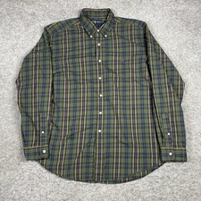 VTG Ralph Lauren Classic Fit Shirt Mens XL Green Plaid Long Sleeve Button Down