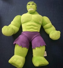 Disney Store Marvel Incredible Hulk 16" Plush Stuffed Figure Purple Pants