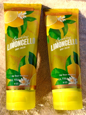 Bath Body Works LIMONCELLO SPARKLING Body Cream 8 oz TWO Tubes