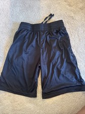 Black Boys Basketball Shorts Size L Large Athletic Wear Running