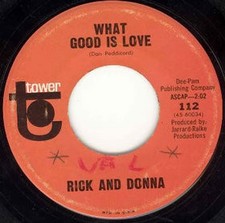 Rick And Donna - What Good Is Love / A.B.C. - Used Vinyl Record 7 - C8100z
