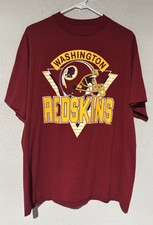 Vtg 90's Washington Redskins Trench Single Stitch USA Made NFL T-shirt Sz XL C6
