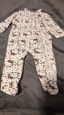 Hello Kitty Long Sleeve Footed One Piece Baby Size 3 Months