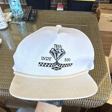 The Port  Company Indy 500 75th Anniversary Snapback Cap White/Beige One Size