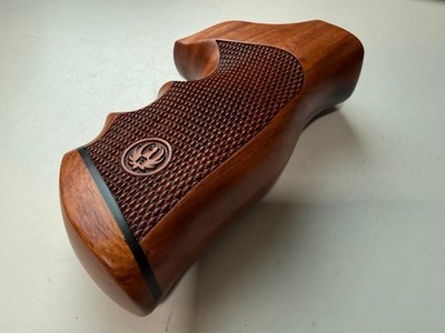 New Checker wood Handle Grips for Ruger GP100 Super Redhawk#No.1