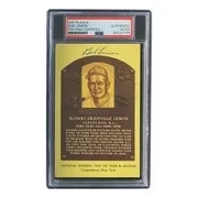 Bob Lemon Signed 4x6 Cleveland HOF Plaque Card PSA/DNA 85027778 - Image 3 of 4