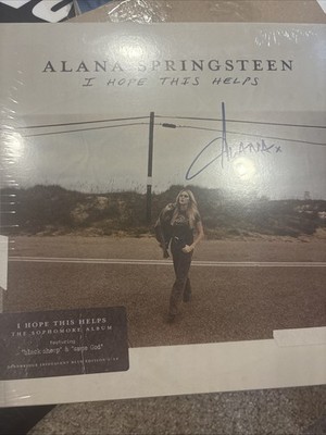SIGNED! Alana Springsteen Hope This Helps LP Iridescent Blue Vinyl SEALED MINT!*