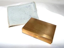 Vintage Brass Miniature Music Box Musical Powder Compact Case, REUGE?