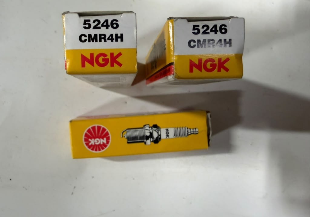 NGK 5246 CMR4H Nickel Spark Plug, LOT OF 3