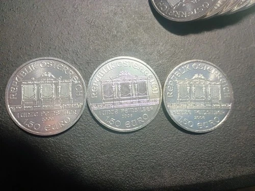 Lot Of 3 2008 Austrian Philharmonic 1oz .999 Fine Silver BU 1.50 Euro