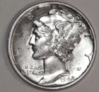 1942-P Mercury Dime - BU - #2344C10 - FREE SHIPPING