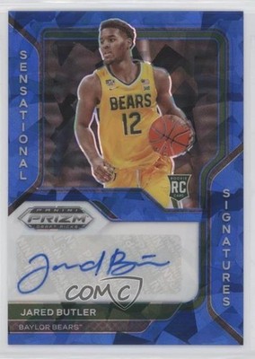 2021-22 Panini Prizm Draft Picks Blue Ice 32/75 Jared Butler Rookie Auto RC 5ov