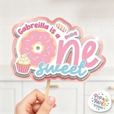 Sweet One 1st Birthday Cake Topper|Personalised Any Name & Age
