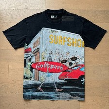 NEW Godspeed Skeleton Red surfboard print Tee...