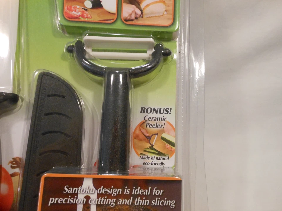 Yoshi blade World's Best Ceramic Knife w/ Bonus Peeler AS SEEN ON TV NEW, SEALED - Image 3 of 4