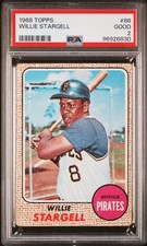 1968 TOPPS #86 WILLIE STARGELL PSA 2