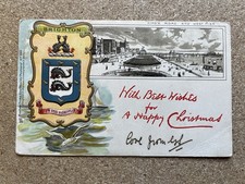 Brighton view & Coat of Arms embossed postcard Raphael Tuck no. 960 posted 1906
