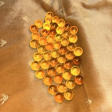 50 UV REACTIVE CHAMPION LIGHT AMBER ICRACKLED FRIED MARBLES 