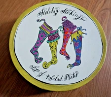 ROSANNA HOLIDAY STOCKINGS SET OF 4 SALAD 8" PLATES NEW