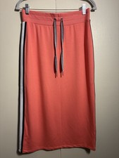 Tommy Hilfiger Skirt Womens Coral Long Modest 90s Y2K Small Preppy Sporty