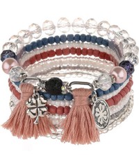 8 PC Handmade Bohemian Beaded Stackable Stretch Bracelet Set New Free Ship 5219